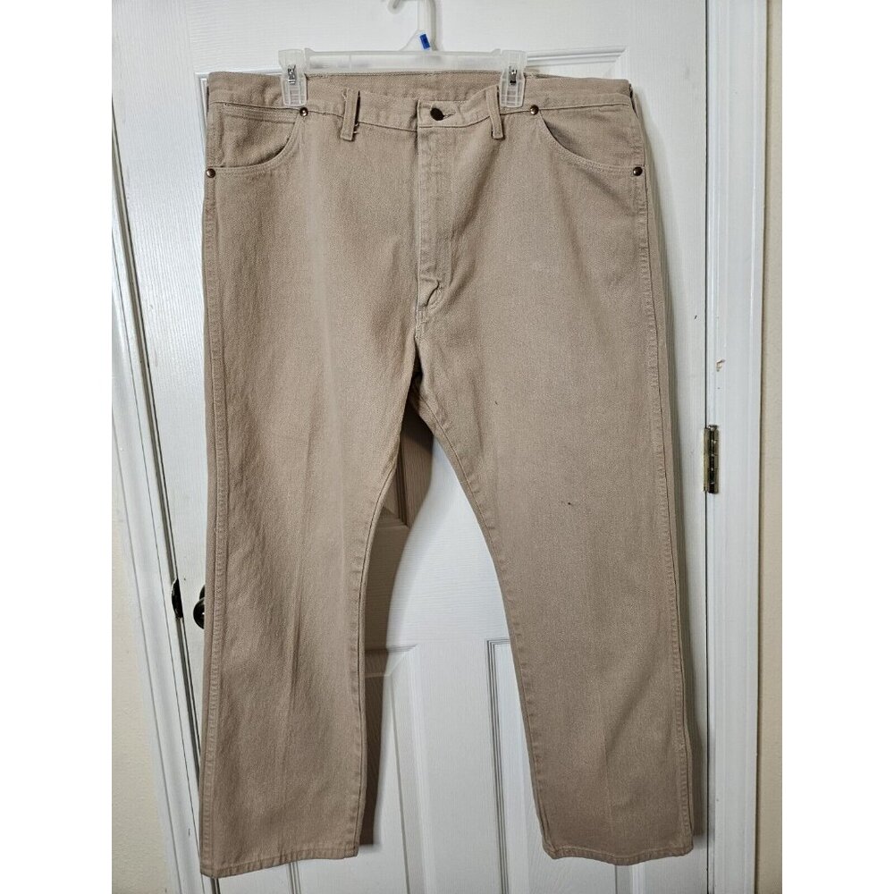 Vintage 90’s Wrangler Tan Denim Jeans Men 42x30 Made In USA Cowboy Cut 13mwztn